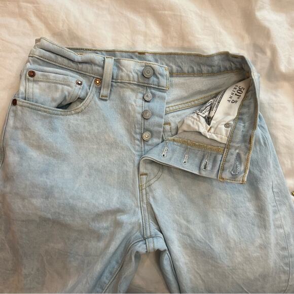 Levi's 501 Tip Of The Iceberg Skinny Jeans Size 26 x 30 - Picture 5 of 15